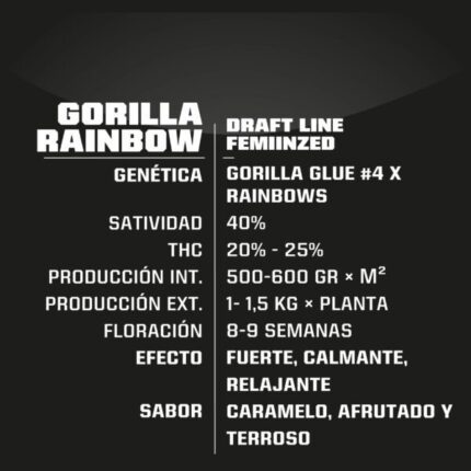 Semilla Feminizada Gorilla Rainbow - BSF Seeds. Natural Design